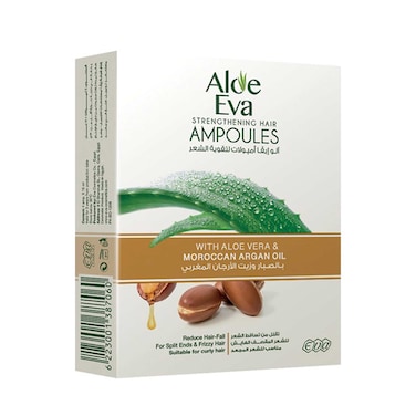 Aloe Eva Strengthening Hair Ampoules with Aloe Vera and Argan Oil - 4 Ampoules - 15ml