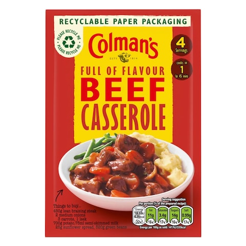 Colman&#39;s Beef Casserole Recipe Mix 40g