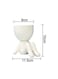 Generic Ceramic Succulent White Plant Pot Creative Human Shaped Small Cactus Pots Flower Pots Mini Plant Planters For Desktop Usage Home Decoration, Man 3