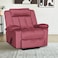 In House Velvet Rocking &amp; Rotating Recliner Chair - Dark Pink - AB05