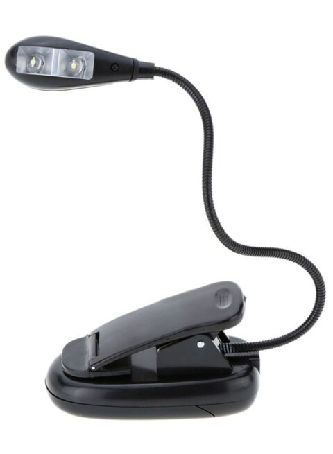 Generic - Portable Flexible LED Stand Clip Desk Lamp Black 4.0x22.0x7.9centimeter