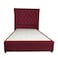 In House Lychee Velvet Bed Frame - Single - 200x90 cm - Burgundy