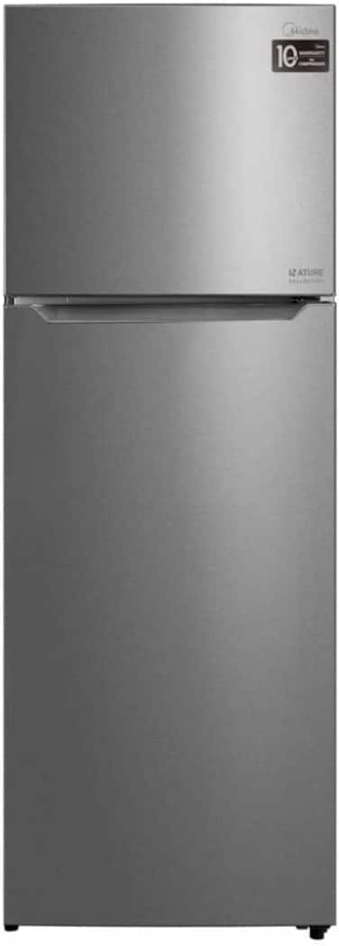 ثلاجة من ميديا، 338 لتر، بباب مزدوج، 12 قدم، فضي (غير شامل التركيب)