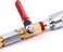 ABBASALI 1/4" Heavy Duty Air Compressor Brass Ball Valve Shut Off Switch, 1/4 Inch Male And Female NPT Thread Pipe Fitting