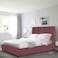 In House Berlin Velvet Bed Frame - King - 200x200 cm - Dark Pink