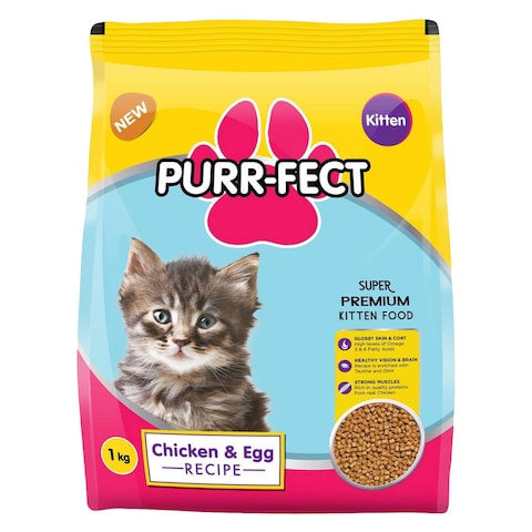 Purr-fect Super Premium Chicken And Egg Kitten Cat Food 500g