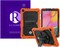 Remson Samsung Galaxy Tab A 10.1&quot; T510 Heavy Duty Shockproof Full Body Rugged Protection Cover With 360 Rotating Kickstand/Shoulder Strap (Orange)