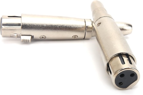 Dkurve&reg; 3 Pin XLR Female to 6.35mm Female Jack Socket Stereo Audio Microphone Mic Adapter Converter Connector，XLR to 6.35mm Adapter for Female XLR to Quarter inch Female TRS/TS Converter.