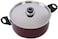Royalford 26cm Aluminum Cooking Pot With Lid, Red