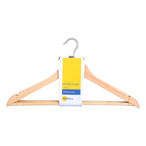 MyChoice Wooden Hanger Set Beige 4 PCS