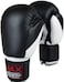 Max Strength Boxing Gloves Sparring Kickboxing, MMA Muay Thai Boxercise Training Workout, Punch Bag, Focus Pads, Thai Pad Punching Fight Gloves (Black &amp; White, 6Oz)