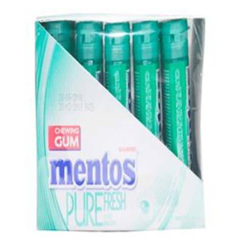 Mentos Bubble Fresh Winter Green Chewing Gum 31.5g x Pack of 10