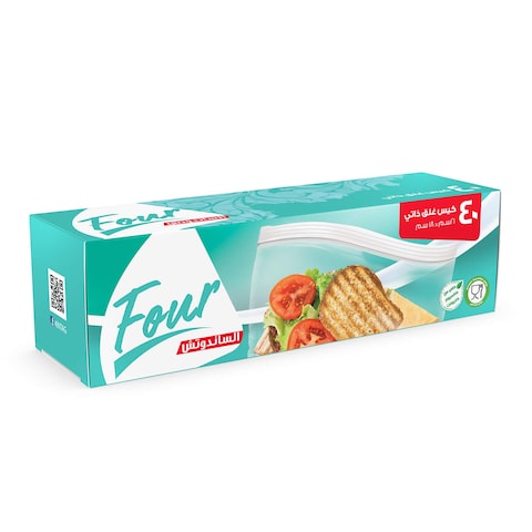 Four Sandwich Plastic Wrap - 21x18cm - 40 Bags