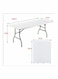 Foldable Dinning Table White/Grey 180x75x74cm