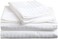Hotel Linen Klub King Bed Sheet 3pcs Set , 100% Cotton 250Tc Sateen 1cm Stripe, Size: 260x280cm + 2pc Pillowcase 50x75cm , White