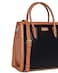 AMICA Vivienne Wome's Panelled Colorblocked Handbag Vegan Leather - Black / Tan