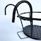 UAEJJ Removable Balcony Rail Flower Pot Holder Railing Potted Plant Rack Hanging Flower Pot Shelf Stand-Black