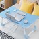 Generic S-Plus Multifunction Foldable Laptop Table Desk Lazy Laptop Table Studying Table Writing Desk Ipad Stand Holder Cup Holder (Blue)