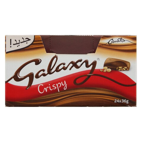 Galaxy Chocolate Crispy 36 Gram 24 Pieces