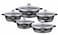 NON STICK COOKWARE SET WITH GLASS LID