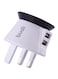 Budi Dual USB Port Adapter White