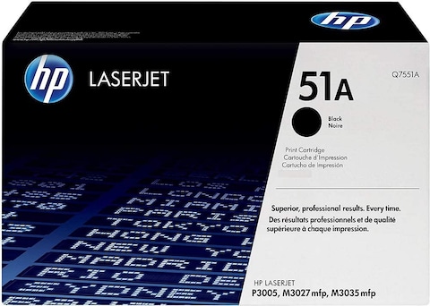 HP 51A HP Original Laserjet Colour Sphere Toner Cartridge, Black - Q7551A