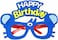 ITALO Happy Birthday Party Eye Glass, Blue Pack 2