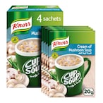 Buy Knorr Cup-A-Soup Cream Of Mushroom Soup 20g Pack of 4 in UAE