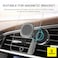Baseus Phone Ring Holder 360 Degree Rotation Metal Finger Grip Adjustable Cellphone Stand For Magnetic Car Mount Compatible With iPhone Galaxy Pixel HUAWEI Xiaomi OPPO And More Smartphone Silver