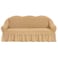 Fabienne Turkish Stretchable Sofa Cover Three Seater Light Beige Free Size