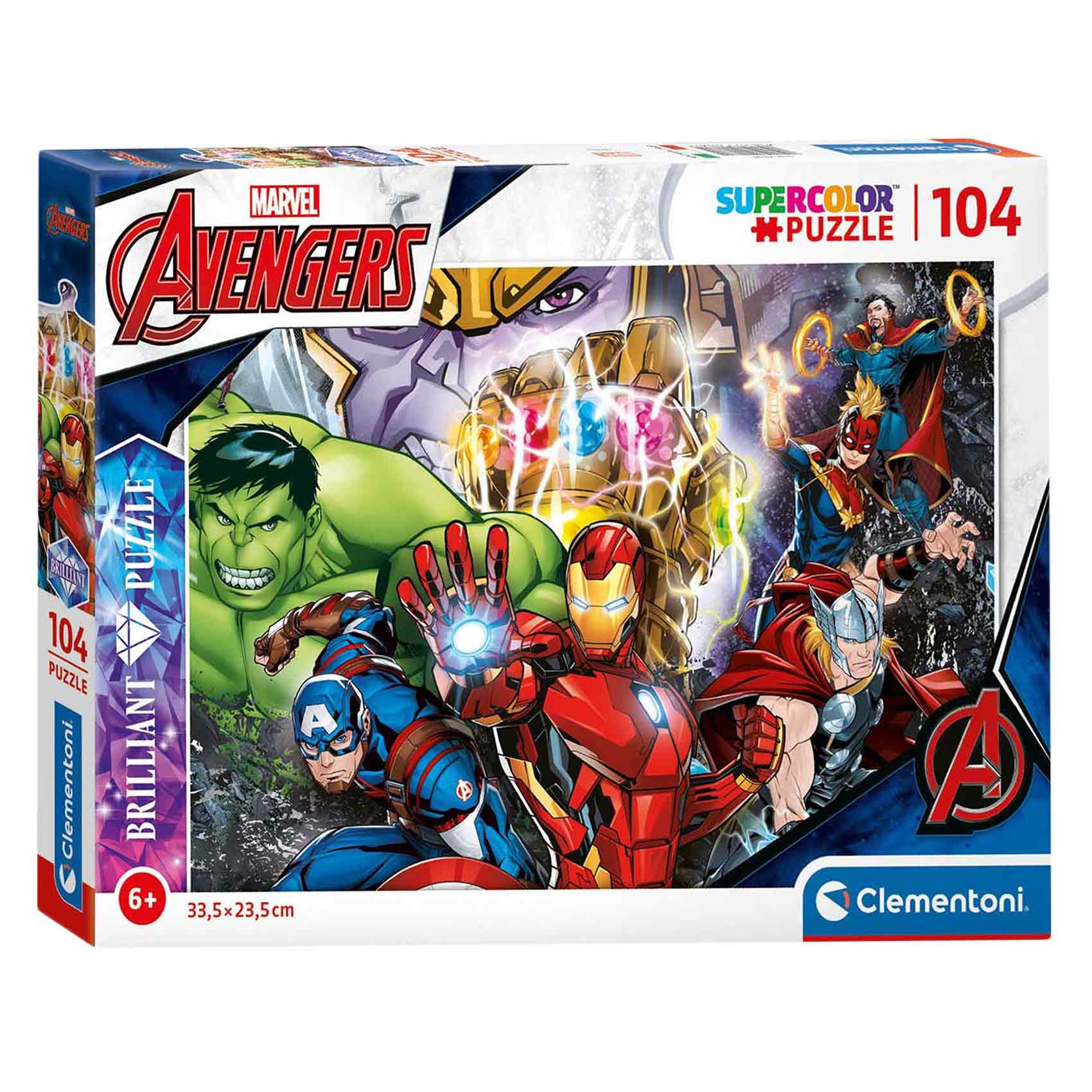 Buy Clementoni 20181 Marvel Avengers Brilliant Super Color Puzzle ...