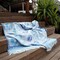 ANEMOSS Anchor Patterned Turkish Peshtemal 100% Cotton Free of Microfiber Synthetic and Polyester Soft Quick Dry Versatile Beach Pool and Bath Peshtemal for Kids and Adults 39x70 in 100x180 cm