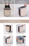 Hanging Trash Can for Kitchen Cabinet Door, Collapsible Trash Bin Small Compact Garbage Can Attached to Cabinet Door Kitchen Drawer Bedroom Dorm Room Car Waste Bin (Coffee)