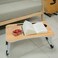 LINGWEI Beige-Foldable Laptop Lap Desk Notebook Table Dorm Desk Portable Computer Bed Table Tray Standing Bed Desk Breakfast Serving Bed Tray Notebook Computer Stand Reading Holder for Couch Floor