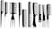 Professional Salon Hair Comb Set(10pcs=1set),1 set
