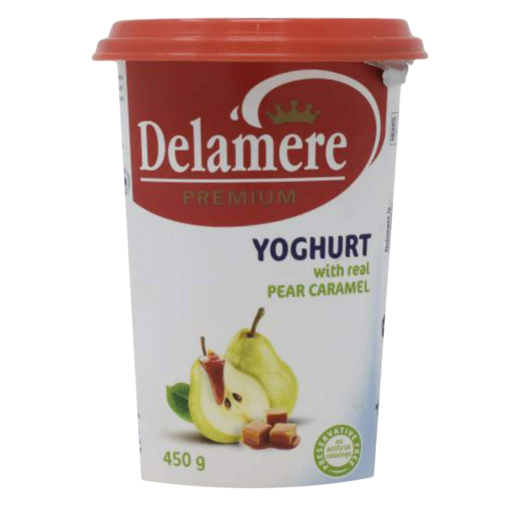 Delamere Premium Real Pear Caramel Yoghurt 450ml