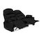 In House Velvet Double Cinematic Recliner Chair With Cups Holder - Black - NZ80