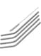 Generic 5-Piece Stainless Steel Straw Set Silver 8.4inch