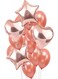 Generic Rose Gold Aluminum Foil Latex Balloons Birthday Wedding Party Decorations With Balloon Pump