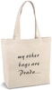 Hidea 280G Cotton Canvas Bag, Lady Tote Bag, Beach Bag, Shopping Bag,"My Other Bags Are Prada" Printed