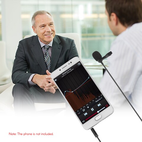 Generic-Omni-directional Electret Condenser Lavalier Microphone with 3.5mm TRRS 1.5m Cable