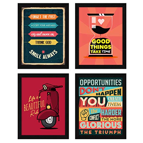 Buy ArtX Paper Motivational Quotes Wall Frame Art Painting, Multicolor ...