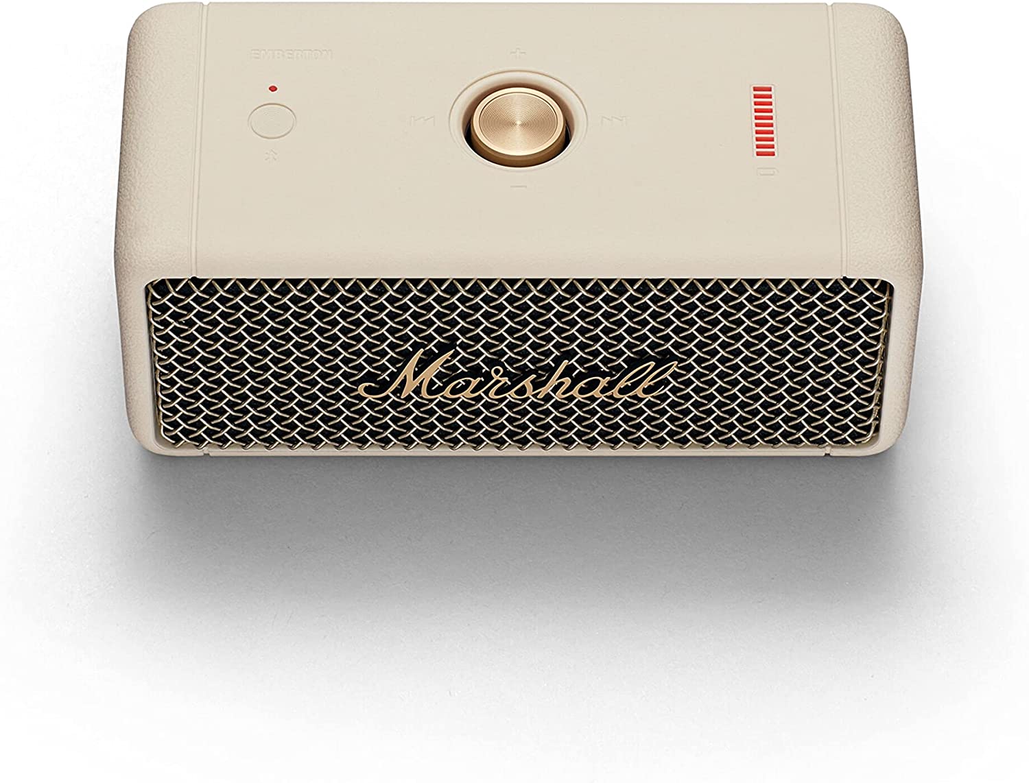 Marshall Emberton Portable Bluetooth Speakers, Water Resistant Wireless Speakers Portable Speaker 20 Hour Of Playtime, Cream