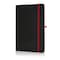 Santhome Classic Lined Notebook | A5, Hardcover, Ruled Paper Notebooks, Writing Pads, Dairy - 192 Pages (Black/Red)