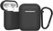 Green Lion Berlin Series Silicone Case With Anti-Lost Carabiner Ring Compatible For Airpods 1/2, Scratch Resistant, Shock Absorption &amp; Drop Protection Cover (Black)