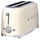 Smeg 50's Style Toaster TSF02CRUK, 1500 W, Cream, 6 Toasting Levels
