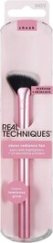 Real Techniques Sheer Radiance Fan Makeup Brush, For Highlighter + Facial Oil Absorbing Powders, Create Face Glow, Cruelty Free Bristles, Aluminum Ferrules, Pink, 1 Count