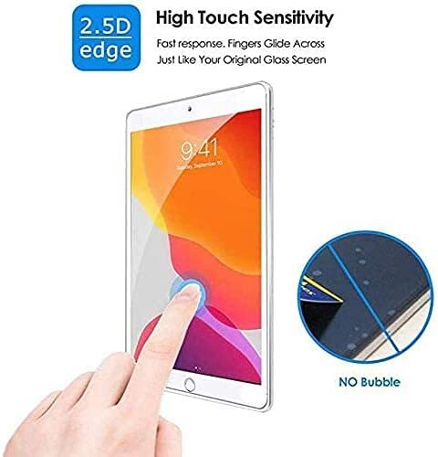 Aclix 2 Pack for iPad 9th Generation Screen Protector 10.2 inch 2021 with TPU Clear Case Cover also compatible with iPad 7th 2019 / iPad 8th 2020