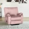 In House Velvet Classic Recliner Chair - Light Pink - H1