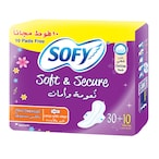 Buy Sofy soft  secure maxi compressed cotton feel Large pads with wings 30 pades + 10 pades free in Saudi Arabia